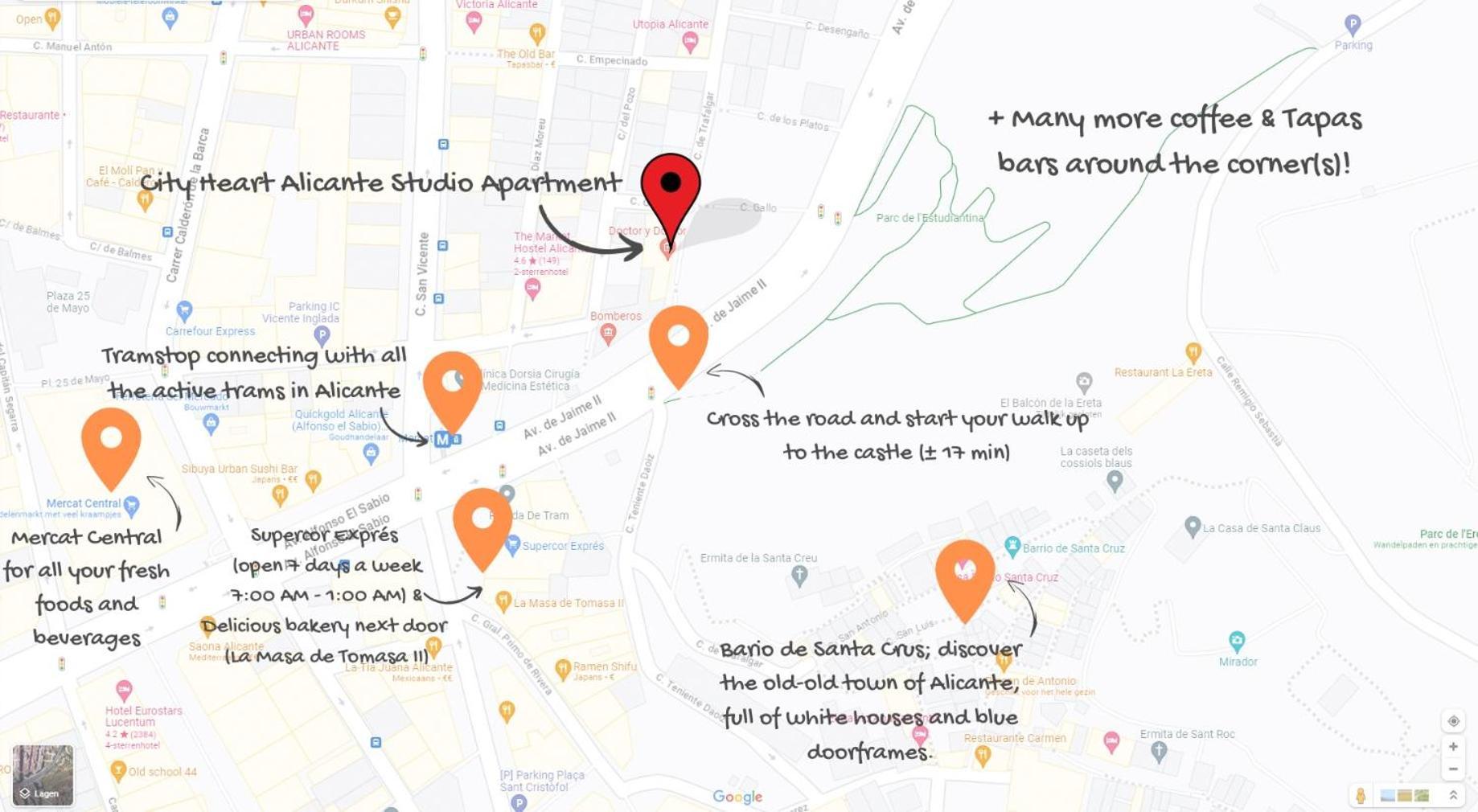City Heart Alicante Studio Apartment - Castle View 外观 照片